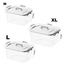 4PCS Clear Plastic Storage Boxes With Lids Stackable Box Home Office Kitchen - 4pcs - View 3