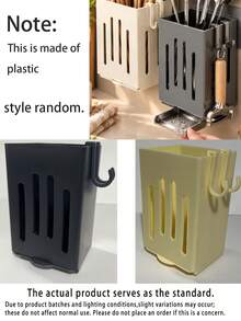 Kitchen Utensil Storage Rack, Spoon & Chopstick Draining Rack, Multi-Functional Built-In Drainage Storage Box, Home Chopstick Holder, Kitchen Utensil Rack, Knife, Fork, Spoon Storage Rack, Suitable For Kitchen, Bathroom, Living Room, Etc., Essential Home Decor, Compact & Space-Saving (Please Check Size Before Ordering) - Multicolor - View 10