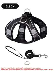 1 Set Universal Pet Breathable Mesh High Visibility Reflective Anti-Escape Harness Leash, Suitable For Dogs & Cats Outdoor Walking, Travel, Daily Use - Multicolor - View 16