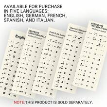 (Glow-In-The-Dark Sticker) 1pc English/German/French/Spanish/Italian Keyboard Letter Replacement Sticker, Suitable For Laptop And Desktop Computer - Affordable Keyboard Film, Durable PVC Material, Easy To Apply Numeric Keyboard Label, Improve Typing Comfort, Laptop Keyboard Sticker - View 6