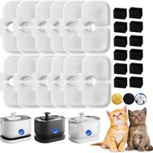 COOYOMOO 12 Pack Cat Water Fountain Filter, Cat Water Fountain Replacement ForCat And Dog Home Compatible With PLWF106/116/PLWF115/105 - 1L - View 2