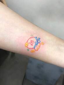 1 Lembar Stiker Tato Sementara Koin Emas Tas Keberuntungan Lucu, Tato Palsu Tas Uang Kartun Warna-warni untuk Pergelangan Tangan dan Lengan Bawah, Stiker Seni Tubuh Tahan Air untuk Anak Perempuan, Dekorasi Sehari-hari yang Menyenangkan - MultiWarna - View 4