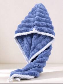 1pc Microfiber Hair Drying Cap, Soft Absorbent Hair Towel Wrap, Suitable For Curly, Wavy And Long Hair, For Face Washing, Skincare, Makeup, Bathroom Accessory, Christmas Gift - Multicolor - View 9