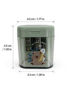 1pc Cute Capybara Dual-Hole Pencil Sharpener, 4 Colors Available, Handheld Pencil Sharpener, Stationery, Gift, Prize, Suitable For School And Office Friends Who Love Drawing - Multicolor - View 3