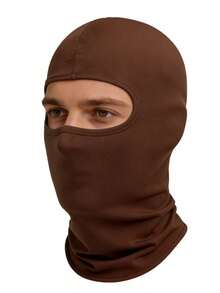 1 Or 2 Pcs Unisex Solid Color Balaclava, Outdoor Cold-Proof Face & Neck Integrated Cycling Windproof Mask, Warm Solid Color, Suitable For Daily Outings, Outfit Matching, Cycling And Other Scenarios - Multicolor - View 8