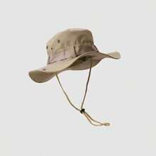Unisex Western Cowboy Hat, Summer Outdoor Hiking Camping Waterproof Quick Dry Bucket Hat, Japanese Style Sun Protection Hat - Light Khaki - View 8