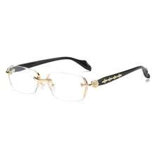 1 Pair Women's Rimless Fashion Polygon Glasses, High-End Decorative Style, Suitable For Office Wear - Multicolor - View 9
