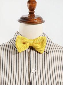 1PC Fashion Casual Minimalist Unisex Solid Color Soft Knitted Double Layer Bowknot Collar Comfortable Versatile Suitable For Daily Wear, Holidays, Shopping, Campus, Party, Banquet - Multicolor - View 8