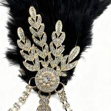 1920s Gatsby Headpiece, Vintage Feather Headband For Bachelorette Party, Masquerade & Performance - Multicolor - View 4