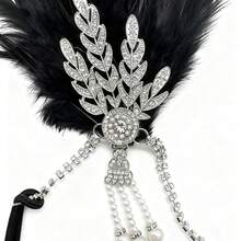 1920s Gatsby Headpiece, Vintage Feather Headband For Bachelorette Party, Masquerade & Performance - Multicolor - View 5