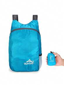 1pc Lightweight Foldable Backpack, Portable Travel Bag, Hiking Sports Climbing Bag, Large Capacity Storage Outdoor Bag, Gift School Bag - Multicolor - View 15
