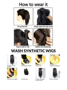 26inch 100g Halloween Women's Wavy Ponytail Hair Extension With Large Claw Clip, Multi-Color, Suitable For Daily Wear And Multiple Occasions - Multicolor - View 10