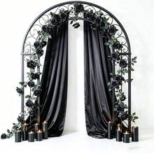 1/3pcs Artificial Rose Vine Wedding Venue Decoration, Home Bedroom, Living Room, Bathroom Wall Hanging Decor, Outdoor Garden School Birthday Party Supplies, Valentine's Day Decoration, New Year, Valentine's Day Gift, Graduation Ceremony - Black - View 9