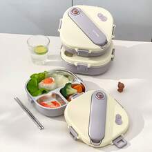 304 Stainless Steel Bento Box Adult, Leakproof Microwavable Lunch Containers, Metal Lunch Box With Soup Container And Utensils, Cute Japanese Bento Box, Travel Food Containers, Meal Prep Containers For School Student - Multicolor - View 4