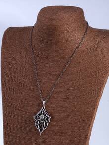 European And American Cross-Border Punk Gothic Hip-Hop Dark Cool Personalized Spider Distressed Pendant Necklace - Silver - View 3