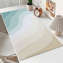 1pc Multi-Size Computer Mouse Pad, Extra Large Office Laptop Keyboard Pad, High Quality High Aesthetic Desk Mat, Desktop Protector, Suitable For Home, School And Classroom Writing, Learning, Computer Office Desk - Rainbow Wave - View 4