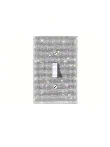 1pc Power Socket Panel Cover/Outlet Protector, Silver Rhinestone Inlaid Shiny Decorative Light Switch Panel (Suitable For Bedroom And Home Decor); Also Includes Home Decor Stickers/Wall Decals/Vinyl Stickers, Suitable For Spring Home Refresh, Decorative Accents And As Birthday Or Graduation Gifts. - Multiple Styles - View 10