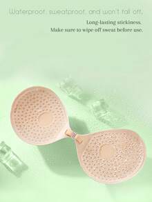 1pc Women's 5cm Thick Invisible Adhesive Bra, Strapless, Lift/Shape Small Breasts, Suitable For Strapless Dresses And Evening Gowns - Thick style - View 3