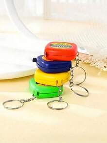 1/5/10/20/40pcs Mini Retractable Tape Measure Keychain - 1m/3ft - Portable Metal Plastic Pocket Tape Measure For Various Parties And Gifts,Halloween/Christmas Decorations.(One Size Fits All=Random Color 1pc) (Random Color) - Multicolor - View 3