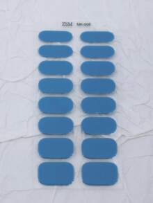 Christmas Gel Nail Strips, Nail Gel Stickers Work With Any UV Lights, Long-Lasting Nail Wraps, Stick On Nails For Women Easy To Apply & Remove - Navy Blue - View 4