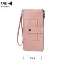 FOREVER MIYIN RFID Blocking Long Phone Wallet For Women, Bifold Purse With Snap Button, Wrist Strap, Multi Card Slots, Phone Pocket, For Daily Use - Multicolor - View 15