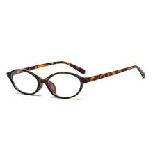 1pc Oval Fashion Transparent Glasses Frame, Vintage Versatile Women's Clear Glasses, Suitable For Daily Commute, Study, Writing - Multicolor - View 8