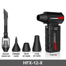 160000RPM Handheld Turbo Dust Blower, 5-Speed Adjustable Electric Air Duster With LED Digital Display, 50m/S High Wind Speed, Multi Nozzles, Portable Mini Blower For Car Interior, PC Cleaning, BBQ Ignition & Inflation - Handheld - View 13