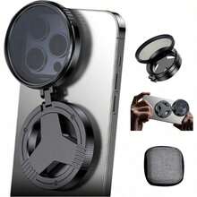 1pc 52mm CPL Filter Set Magnetic Circular Polarizer Lens Clip Professional Phone Lens Compatible With Magsafe Phones 16/17/18 PRO MAX/15 PLUS, Magnetic CPL Polarizing Filter Designed For Smartphones, Eliminates Reflections, Optical Coating For High Definition Photography - A - View 1