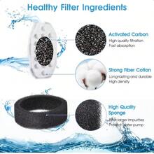 COOYOMOO Pet Fountain 24pack (8kits) Replacement Filters Sponge For Cat Dog Water Dispenser Drinking Fountain Filter Accessories - 1L - View 10