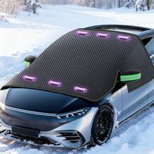 Rhinestone-Decorated Snow Scraper + Windshield Snow Cover Car Set, Winter Anti-Snow And Frost Protection, Snow Guard For Car Windows, Easy Ice And Snow Removal, Stylish And Practical Car Accessory - Snow Shovel + Snow Guard Set - View 12
