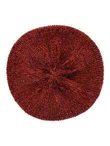 Women Chunky Knit Beret Hat, Soft Slouchy Winter Beanie, Warm Oversized Knitted Artist Cap For Ladies Fall Daily Wear - Color - View 17