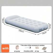 New Built-In Air Pump Self-Inflating Air Mattress Outdoor Tent Air Bed Double Sleeping Pad, Suitable For Camping Or Indoor - Multicolor - View 11