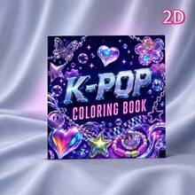 1 Adult Coloring Book K-POP Girl Group Fan Art Coloring Book, Idol Fashion Illustration Line Art Sketch Pages, Idol Theme Coloring Book, Hand-Drawn Coloring Book, Single-Sided Printing, Perfect Birthday And Holiday Gift For Women - Multiple Styles - View 3