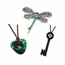 4pcs Set Button Glasses, Keychain And Anime Character Costume Accessories, Perfect For Halloween And Christmas Accessories - Multicolor - View 5