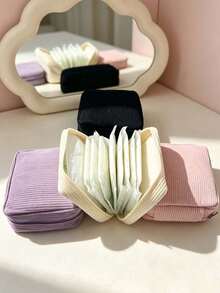1 Cartoon Sanitary Napkin Storage Bag, Tissue Storage Bag, Lipstick Cosmetic Bag, Toilet Paper Storage Bag, Multi-Functional Sanitary Napkin Storage Bag, Large Capacity Simple Portable Bag, Sanitary Napkin Storage Box - Multicolor - View 6