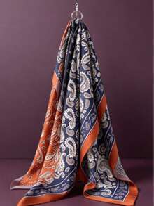Vintage Paisley Pattern Scarf, Unisex, Hip-Hop Style Small Square Scarf, Multi-Functional Silky Touch Headscarf/Neck Scarf, Suitable For Street Dance, European And American Style - Multicolor - View 14