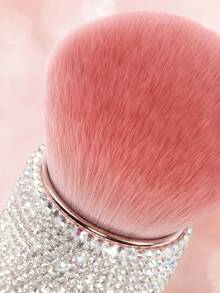 1 Piece Rhinestone Mini Face Makeup/Nail Clean Brush With Ultra Soft Dense Bristles. Portable For Blush And Loose Powder Setting Application, Suitable For Daily Makeup And Summer Trip, Essential Cosmetic Beauty Tool - Multicolor - View 6