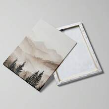 1pc/3pcs Abstract Forest Mountain Wall Art, Modern Minimalist Foggy Landscape Poster Prints, Neutral Nature Wall Art, Pine Forest Prints, Rustic Cabin Decor, Nature Posters, Framed/Frameless - Landscape - View 11