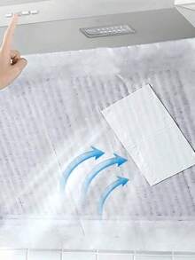 12pcs Disposable High-Efficiency Oil-Absorbing Smoke-Free Kitchen Range Hood Filter Paper, Universal Size, With Durable Adhesive Backing Protective Film - A - View 4