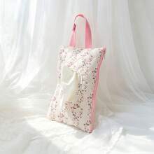 XD Floral Pattern Cartoon Cute Tissue Box, Portable Wet Wipe Bag, Diaper/Sanitary Napkin Storage Bag Suitable For Car, Stroller, Bathroom, Bedside - Multicolor - View 9