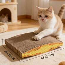 1pc Minimalist Cat Scratching Board, Clean And Elegant, Bone-Shaped Design, Indoor Cat Scratching Board, Exquisite Halloween Gift For Furry Friends, Comfortable Resting Spot To Satisfy Scratching Needs, Durable Scratch-Resistant Cat Scratching Board, Let Cats Entertain Themselves And Pass Time, Ideal Halloween Holiday Gift - one-size - View 15