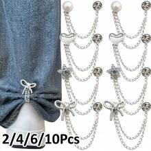 2/4/6/10Pcs Multi-Function Clothing Clips, Used To Prevent Pant Leg Bottom Dragging, Anti-Slip Slipper Buckle, Pant Length Adjuster, Prevent Pant Leg Dragging On The Ground, Suitable For Shirts, Jeans And Pants Clothing Accessories - A - View 13
