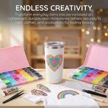 60 Colors Jelly Resin Flat Back Rhinestones Luxury Set, 48,000pcs Resin Rhinestones, Handmade DIY Material Kit, Suitable For DIY Hats, Water Cup Rhinestone Decoration, Diamond Painting, Wide Range Of Uses - Multi-color a - View 5