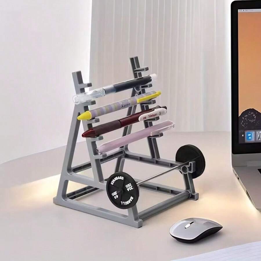 Hasbro 1pc/Gym-Inspired Barbell Pen Holder, Fun Office Storage Organizer - One Size - View 1