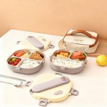 304 Stainless Steel Bento Box Adult, Leakproof Microwavable Lunch Containers, Metal Lunch Box With Soup Container And Utensils, Cute Japanese Bento Box, Travel Food Containers, Meal Prep Containers For School Student - Multicolor - View 3