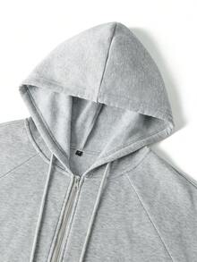 GRDR Men's Autumn/Winter Casual Loose Hooded Sweatshirt Jacket - Light Grey - View 6