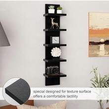 5 Tier Wall Shelf Unit Vertical Shelf Floating Storage Wall Shelf Decorative - View 4