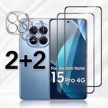 4 قطع (2+2)، متوافق مع Redmi Note 17/17 Pro/13 Pro+/14 Pro/14 Pro 4G/14 Pro 5G/14 Pro+/15 4G/15 5G/15 Pro 4G/15 Pro 5G/15 Pro+/14 4G/14 5G/15 Pro، 2 قطعة واقي شاشة زجاجي مقسى عالي الدقة منحني + 2 قطعة واقي عدسة زجاجي مقسى شفاف عالي الدقة، واقي شاشة زجاجي مقسى بتغطية كاملة مع غراء الحافة، فيلم مقاوم للخدش، حماية الهاتف، وضوح عالي، سطح ناعم، مادة مقاومة للكسر، زجاج متين، درع شاشة الهاتف، محب التكنولوجيا، واقي الشاشة، واقي العدسة - شفاف - مشاهدة 15