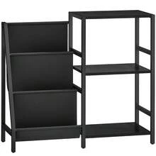 3-Tier Record Player Stand, End Table For Living Room, Bedroom - Black Wood Effect - T0001-01-3582 - View 3