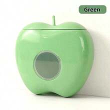 Plastic Bag Storage Rack, Apple-Shaped Bag Dispenser, Wall-Mounted Storage Box, Space-Saving Bag Organizer, Elastic Packaging Bag Storage Rack, Multi-Functional Durable Storage Rack, Suitable For Home, Office, Kitchen, Bathroom, Can Store Trash Bags, Shower Caps, Etc., Dust-Proof Box, Bathroom Storage, Kitchen Container - Multicolor - View 2